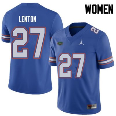 Women's Florida Gators #27 Quincy Lenton NCAA Jordan Brand Royal Authentic Stitched College Football Jersey UKV8762JR